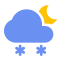 Snow Shower Night Cloud Icon, cloud,night,snow shower