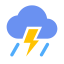 Thunder Shower Cloud Icon, cloud,thunder,thunder shower
