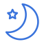 Moon and Star Icon, moon,night,star