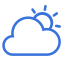 Sunny Cloud Icon, cloud,partly cloudy,sunny