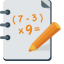 Notebook Icon, notebook,math,pencil