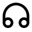 Headphones Outline Icon, audio,headphones