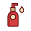 Red Body Wash Bottle with Drop Icon, body wash,skin care