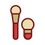 Red Makeup Brushes Icon, makeup brushes,beauty tool