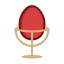 Red Makeup Sponge on Stand Icon, makeup sponge,beauty tool