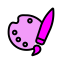 Paint Palette and Brush Icon, art,paint,creativity