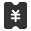 Ticket Money Fill Icon, money,ticket,yen