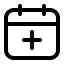 Calendar with Plus Icon, add event,calendar