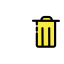 Trash Can Icon, trash,delete,yellow
