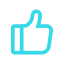 Hollow Thumbs Up Icon, like,thumbs up,rate