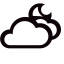 Overcast at Night Icon, night,overcast