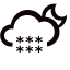 Snow Showers at Night Icon, night,snow