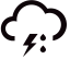 Thunder Showers at Night Icon, showers,thunder