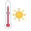 High Temperature Icon, high temperature,sun,thermometer