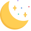 Moon Icon, moon,stars,night