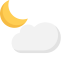 Night Cloudy Icon, night cloudy,moon,cloud