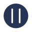 Pause Icon (Filled Circle) Icon, circle,media,pause