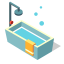 Isometric Bathtub Icon, bathroom,bathtub