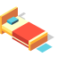Isometric Bed Icon, bed,furniture