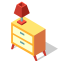 Isometric Bedside Cabinet Icon, bedside cabinet,furniture