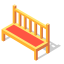 Isometric Bench Icon, bench,furniture