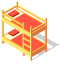 Isometric Bunk Bed Icon, bunk bed,furniture