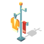 Isometric Coat Rack Icon, coat rack,furniture