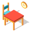 Isometric Dining Table Icon, dining table,furniture