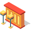 Isometric Home Bar Icon, home bar,furniture