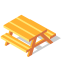 Isometric Picnic Table Icon, picnic table,furniture