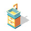 Isometric Washstand Icon, washstand,furniture