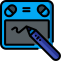 Graphic Tablet Icon, graphic tablet,digital design,drawing