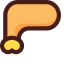 Chicken Leg Icon, chicken leg,food