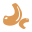 Brown Curved Icon, snack,food