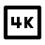 4K Line Icon, 4k,video