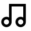 Music 2 Line Icon, audio,music