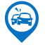 Car Accident Map Marker (Blue) Icon, blue marker,car accident