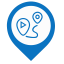 Distance Map Marker (Blue) Icon, distance,blue marker