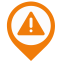 Emergency Map Marker (Orange Outline) Icon, emergency,map marker
