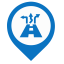 Interchange Station Map Marker (Blue) Icon, interchange station,blue marker