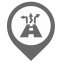 Interchange Station Map Marker (Gray) Icon, interchange station,gray marker