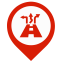 Interchange Station Map Marker (Red) Icon, interchange station,red marker
