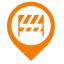 Interdiction Map Marker (Orange Outline) Icon, interdiction,map marker