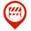 Interdiction Map Marker (Red) Icon, interdiction,red marker