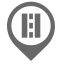 Lane Map Marker (Gray) Icon, lane,gray marker