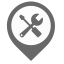 Maintenance Map Marker (Gray) Icon, gray marker,maintenance