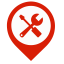 Maintenance Map Marker (Red) Icon, maintenance,red marker