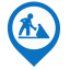 Maintenance (Worker) Map Marker (Blue) Icon, blue marker,maintenance,worker