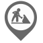Maintenance (Worker) Map Marker (Gray) Icon, gray marker,maintenance,worker