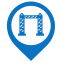 Portal Map Marker (Blue) Icon, blue marker,portal